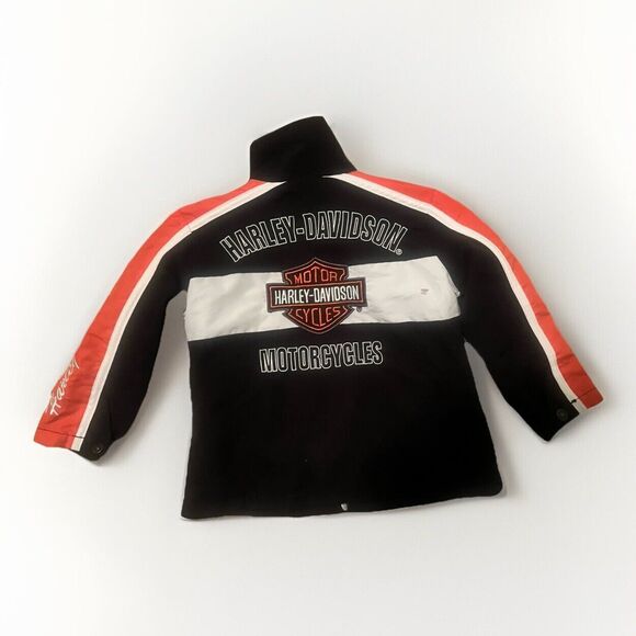 Harley Davidson HD Zip Jacket Embroidered Youth Kids Size 3T Motorcycle Stripe - Picture 2 of 9
